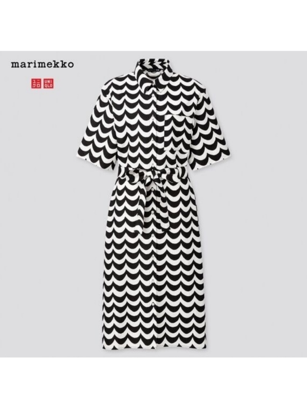 Marimekko x Uniqlo Shirt Dress in Cotton Linen Blend